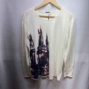 Kingdom Couture Disney Castle‎ Cream Sweater - Medium
